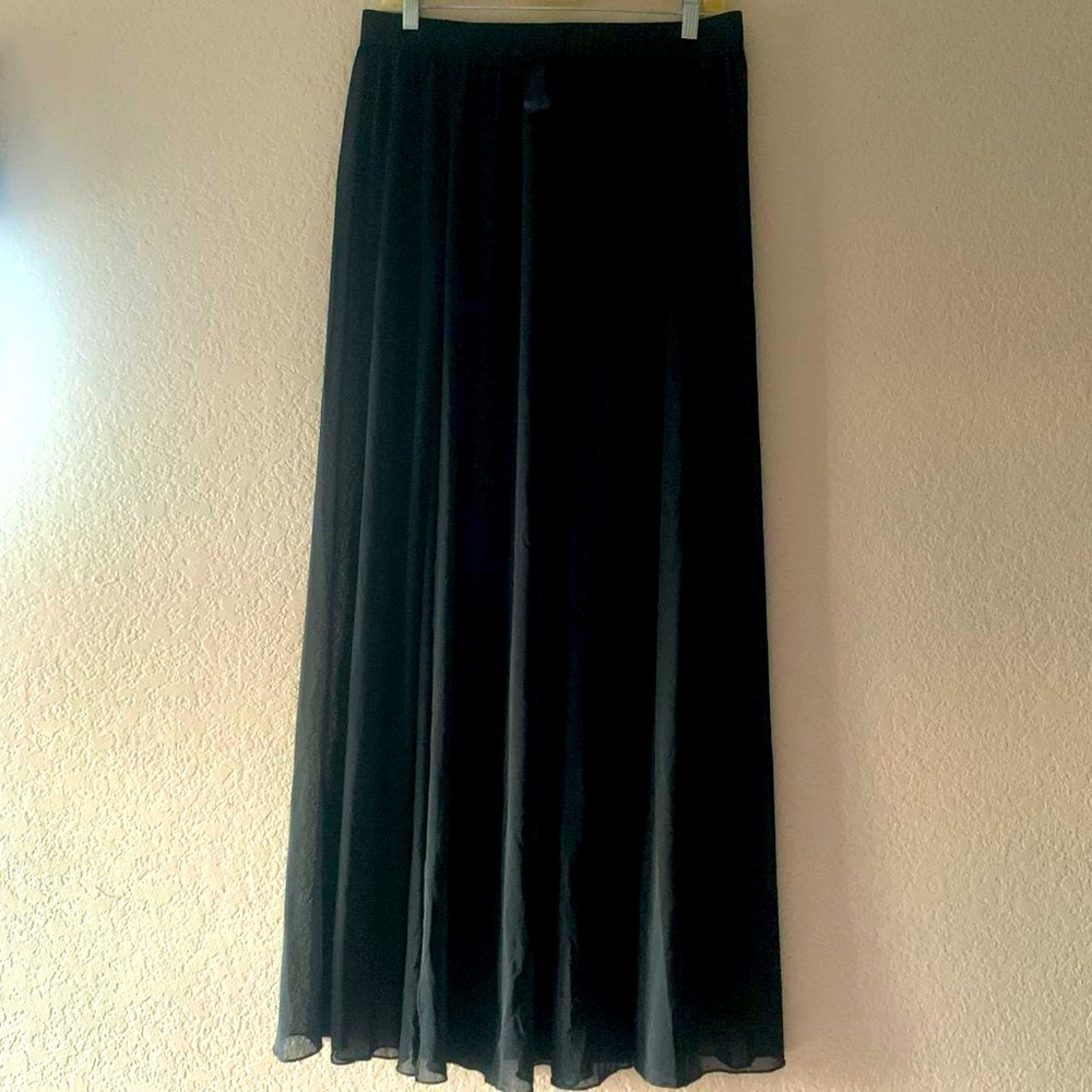 iHeartRaves long black sheer festival skirt